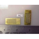 962.7 - Overland diesel etched side vent screen assembly,brass, (E units) w/rivited edges; 1L-1R; 1-13/64 x 33/64 - Pkg. 1 set